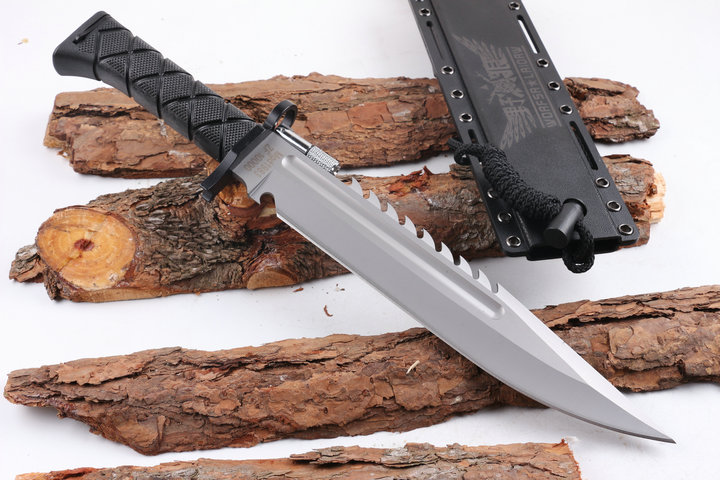 US Wolf scott sword bayonet machete army knife with LED flashlight and knife sharpener UD404878
